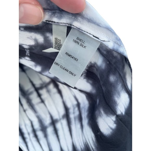 Calvin Klein Women's M Medium to Large L Tie dye Silk blouse - Picture 9 of 10